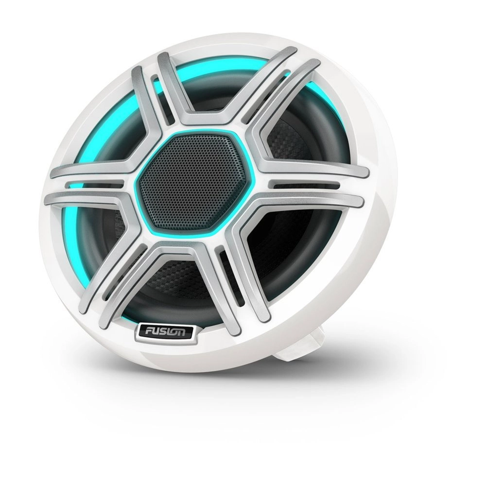 Fusion Apollo LED Marine Speakers with Sports Grill 6.5in White Fusion Apollo LED Marine Speakers with Sports Grill 6.5in White