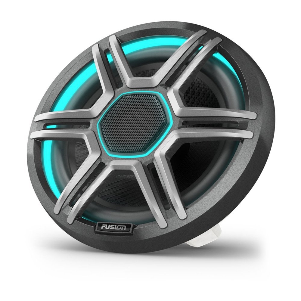 Fusion Apollo LED Marine Speakers with Sports Grill 7.7in Grey