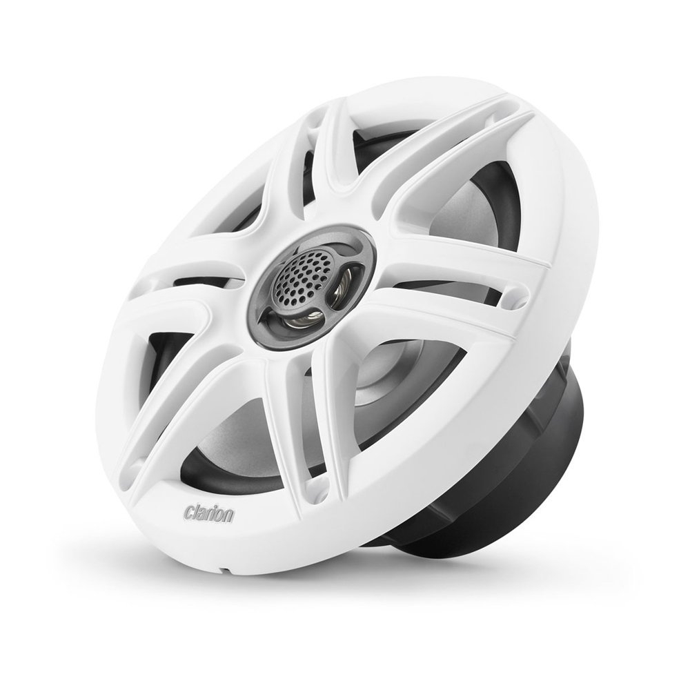 Clarion CMS Marine Coaxial Speakers with White/Black Sport Grill 6.5in 30W