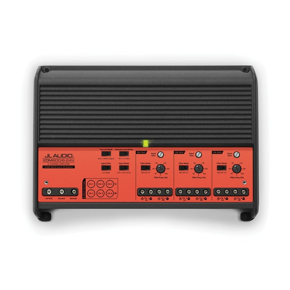 JL Audio XDM 6-Channel Full-Range Car/Marine Amplifier for 24V Systems 600W