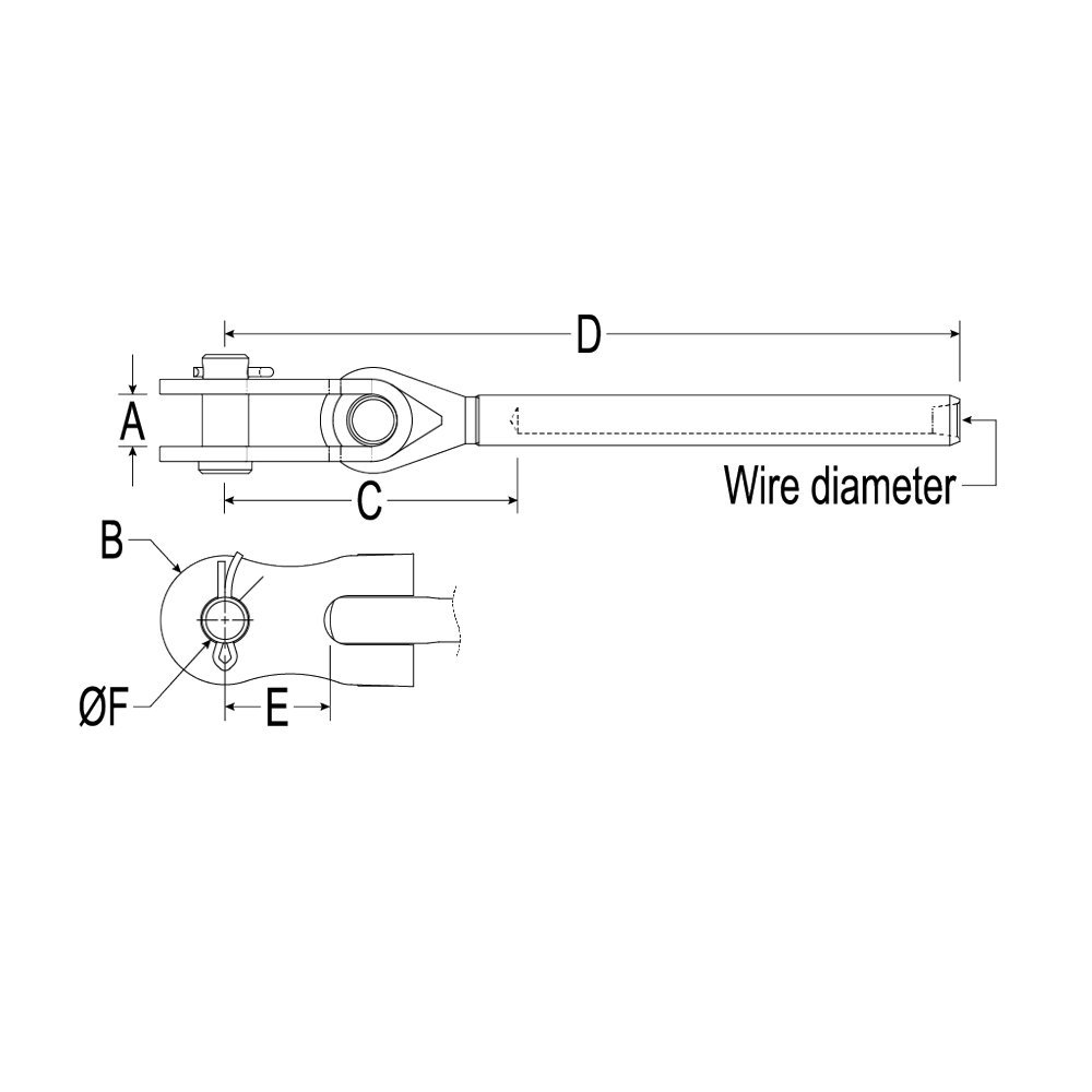 Ronstan Swg Toggle 7/16in Wire 19mm Pin