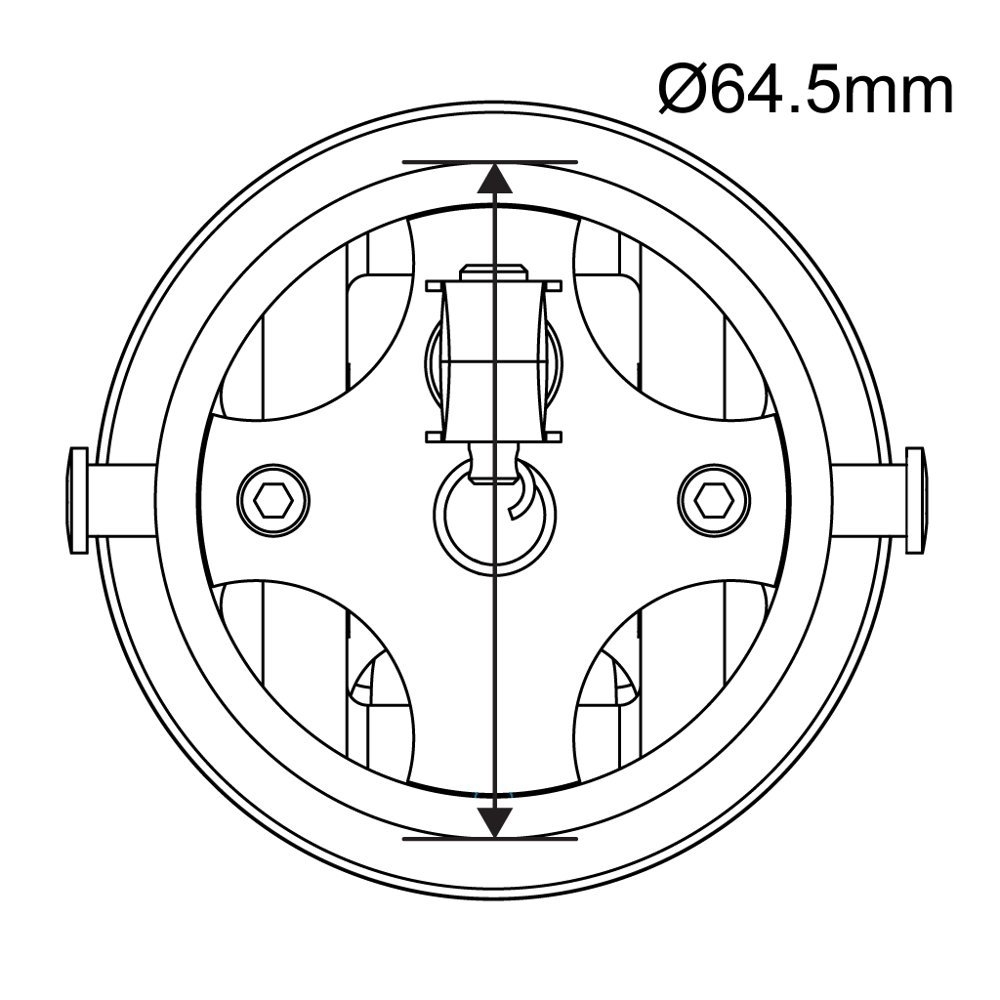 Ronstan RF1665 Outboard Spinnaker Pole End 65mm Aluminium