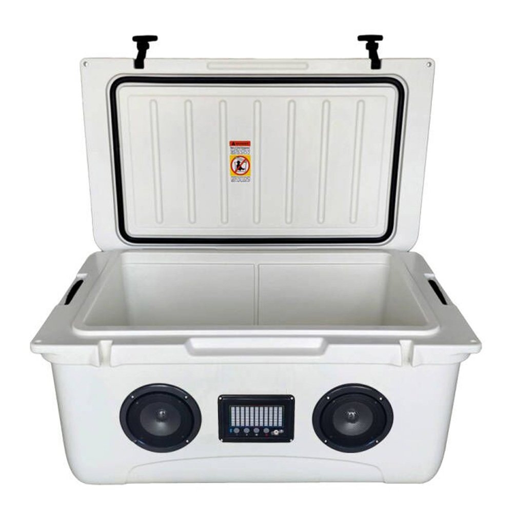 Heavy Duty Roto Chilly Bin Cooler Box with Built-In Waterproof Bluetooth Speaker 65L