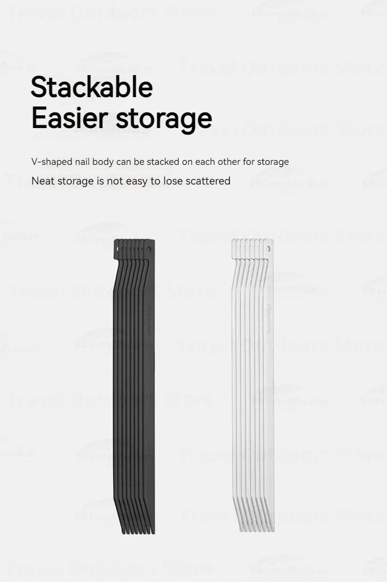 Naturehike V Shaped Aluminium Tent Pegs 20cm Qty 8