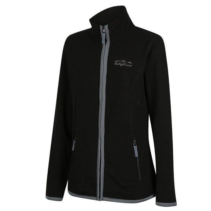 Ridgeline Lowland Womens Zip Fleece Jacket Black Large