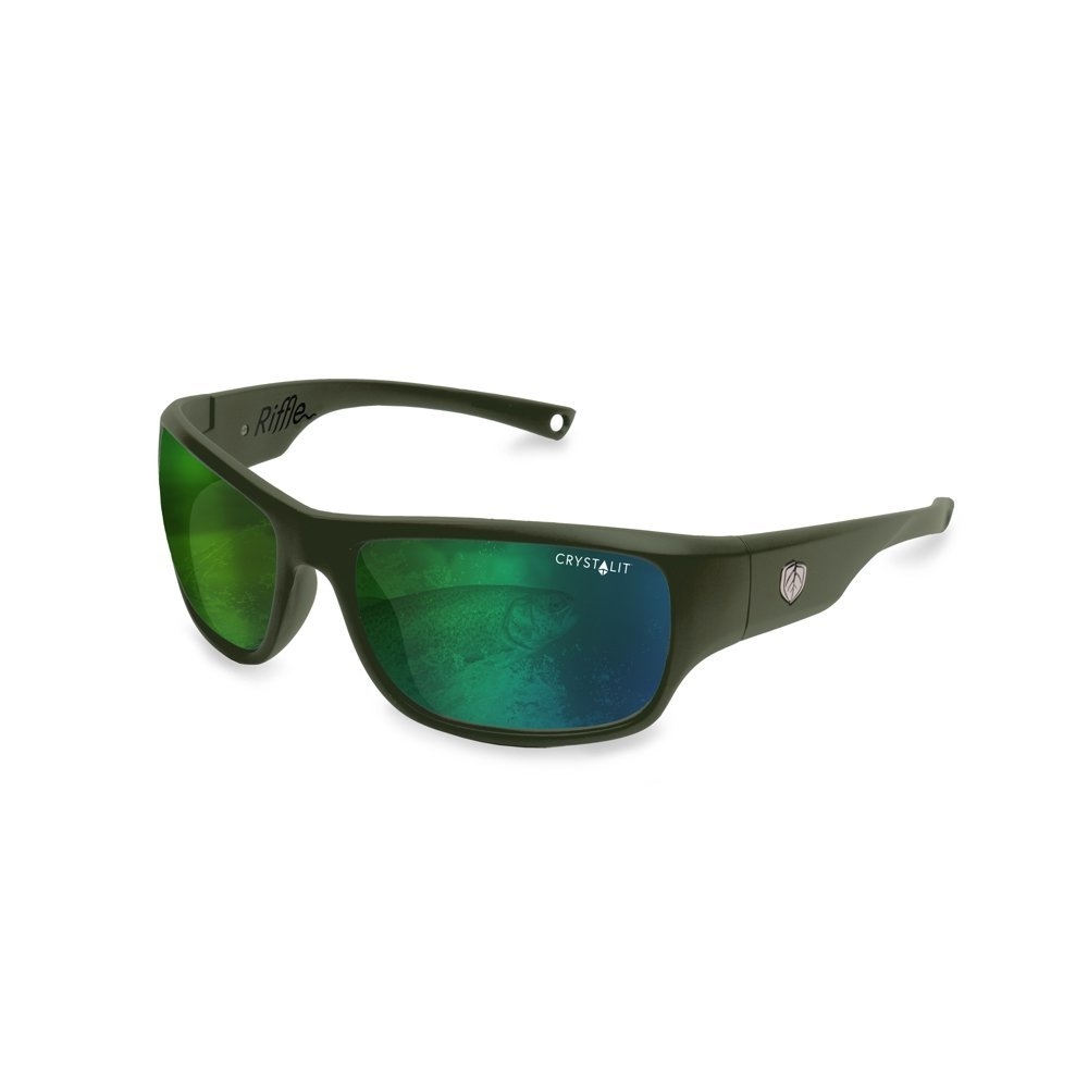 Stoney Creek Riffle Sunglasses Matte Bayleaf Frame Green Mirror Lens
