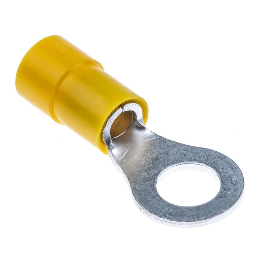 SuperLUG M6 Crimp Ring Terminal Yellow Qty 10