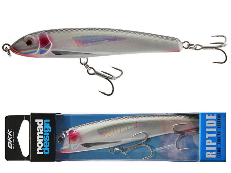 Nomad Design Riptide Sinking Stickbait Lure 125mm Bleeding Mullet