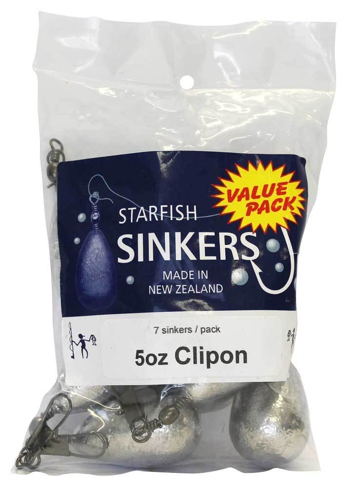 Starfish Clip-On Swivel Sinkers Value Pack 5oz Qty 7