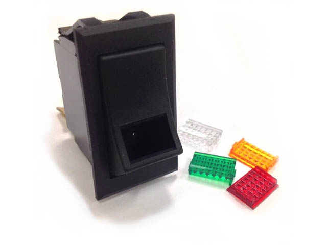 Sierra RK19500K Illuminated Weather Resistant Rocker Switch and Four Snap in Lenses