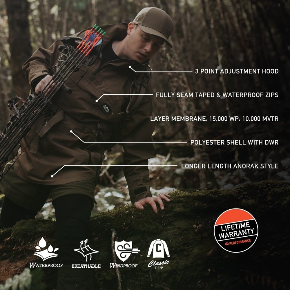 Ridgeline Evolution Mens Anorak Heather Brown XS - Mark on lower back