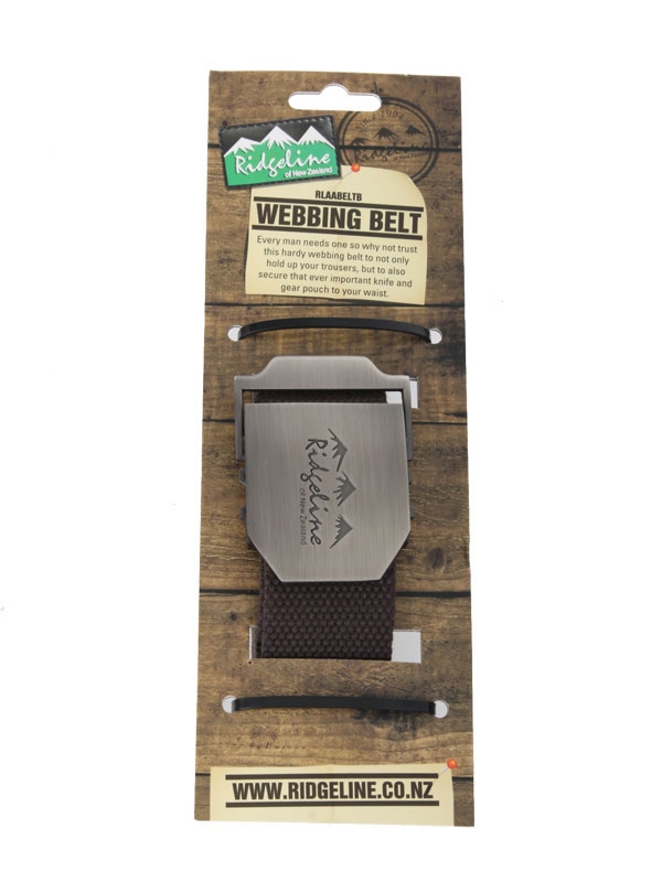 Ridgeline Webbing Belt Brown