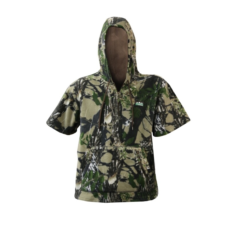 Ridgeline Ballistic Short Sleeve Fleece Hoodie Buffalo Camo XS
