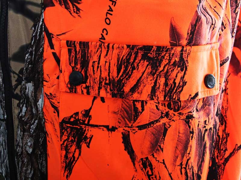 Ridgeline Trapper Reversible Hunting Vest Blaze/Buffalo Camo Small