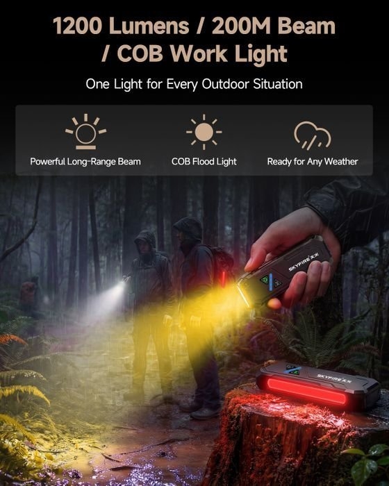 SKYFIRE 2191 Flashlight Torch IP54 942 Lumens with UV / RGB