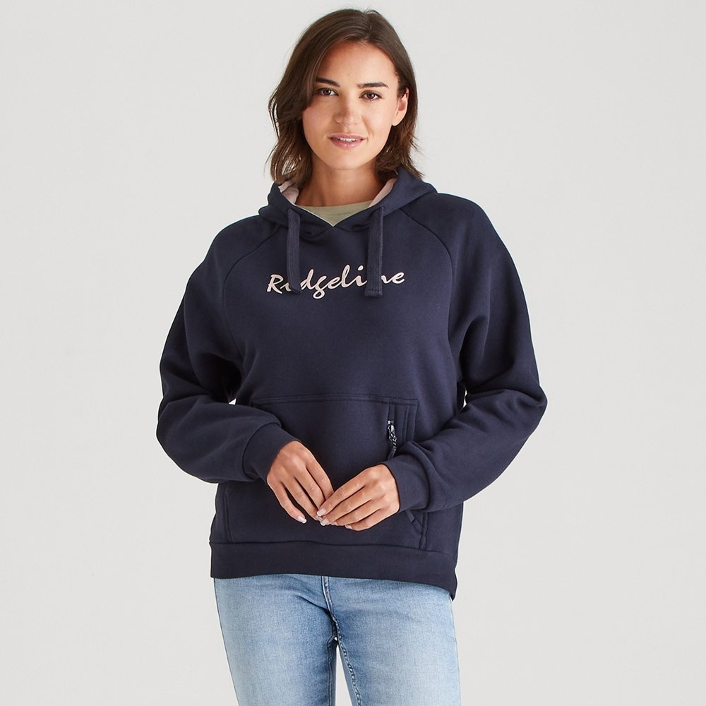 Ridgeline Signature Womens Hoodie Navy