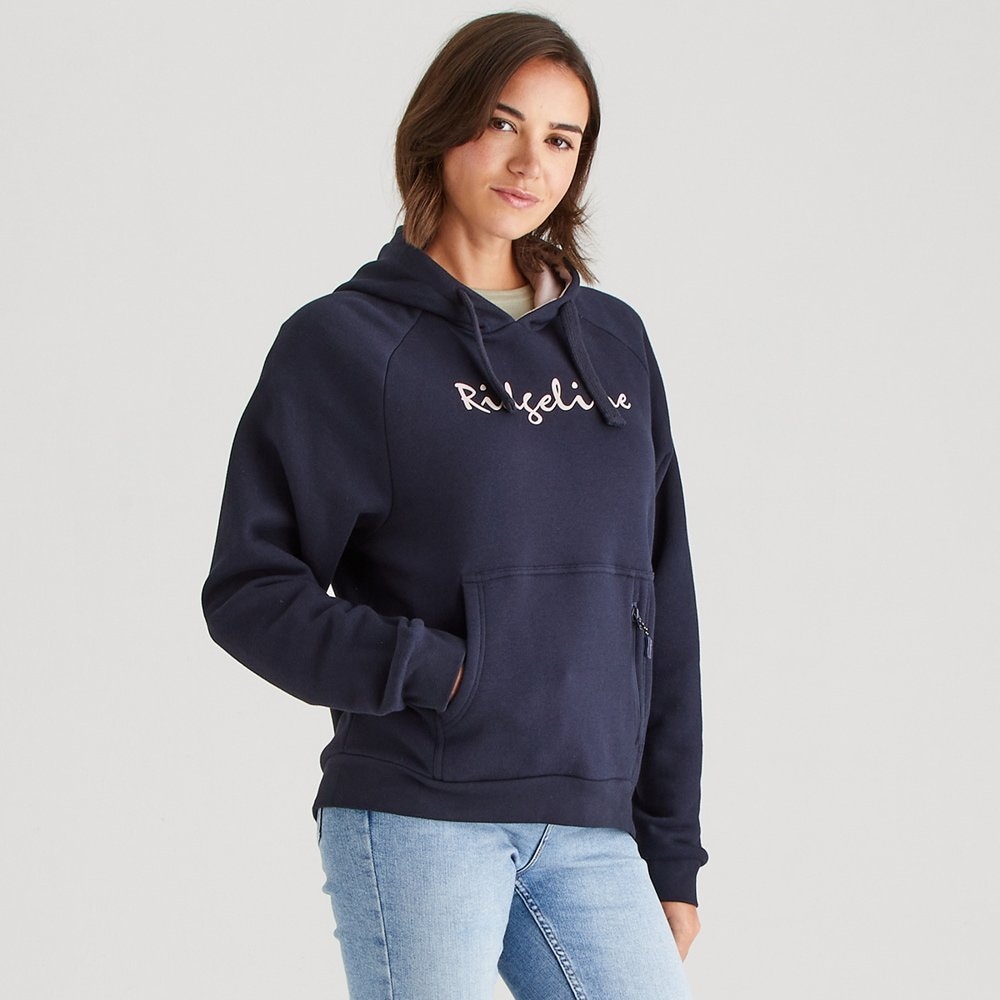Ridgeline Signature Womens Hoodie Navy