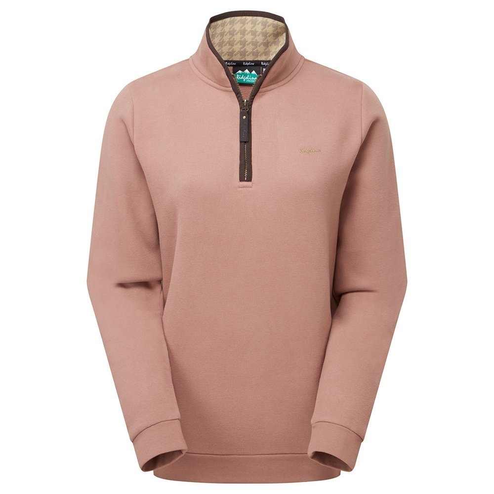 Ridgeline Brancaster Womens 1/4 Zip Top Dusky Pink