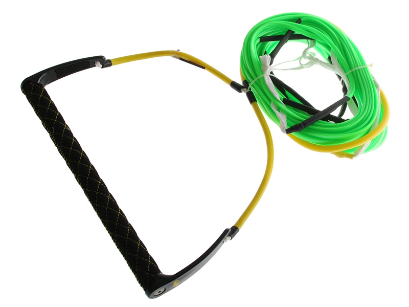 Ron Marks Green Bean Dyneema Pro Rider Wake Tow Rope with Suede Leather Grip - Returned unit used condition