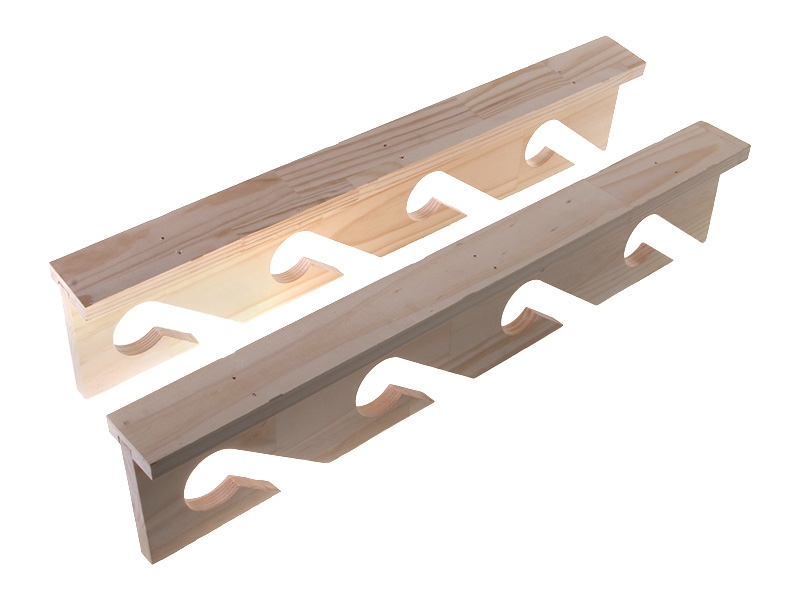 Ceiling Mount Plywood 4 Rod Rack