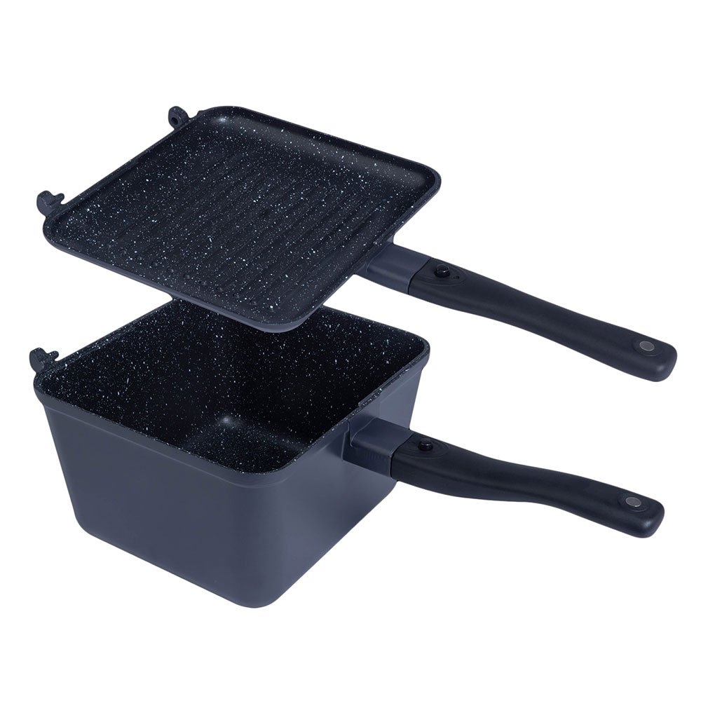 RidgeMonkey Connect Deep Pan and Griddle Granite Edition XL 3.4L