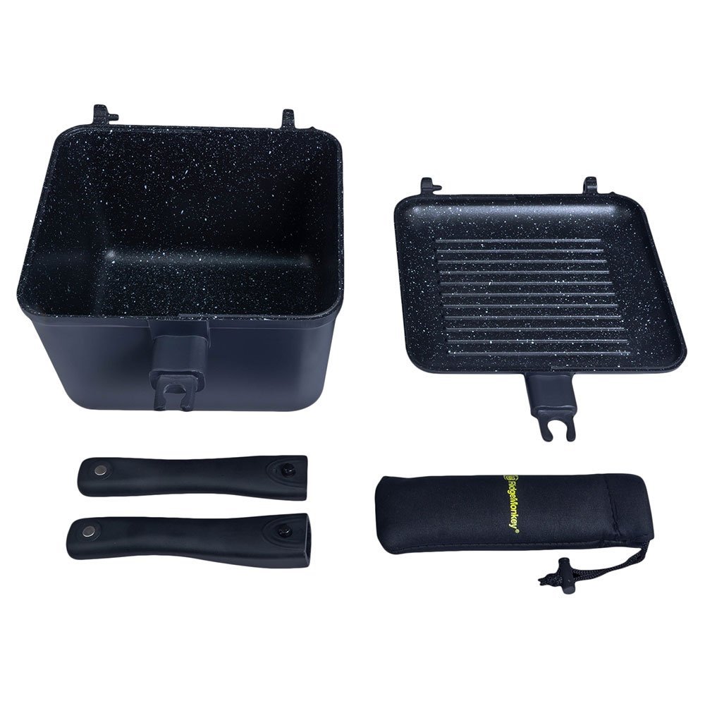 RidgeMonkey Connect Deep Pan and Griddle Granite Edition XL 3.4L