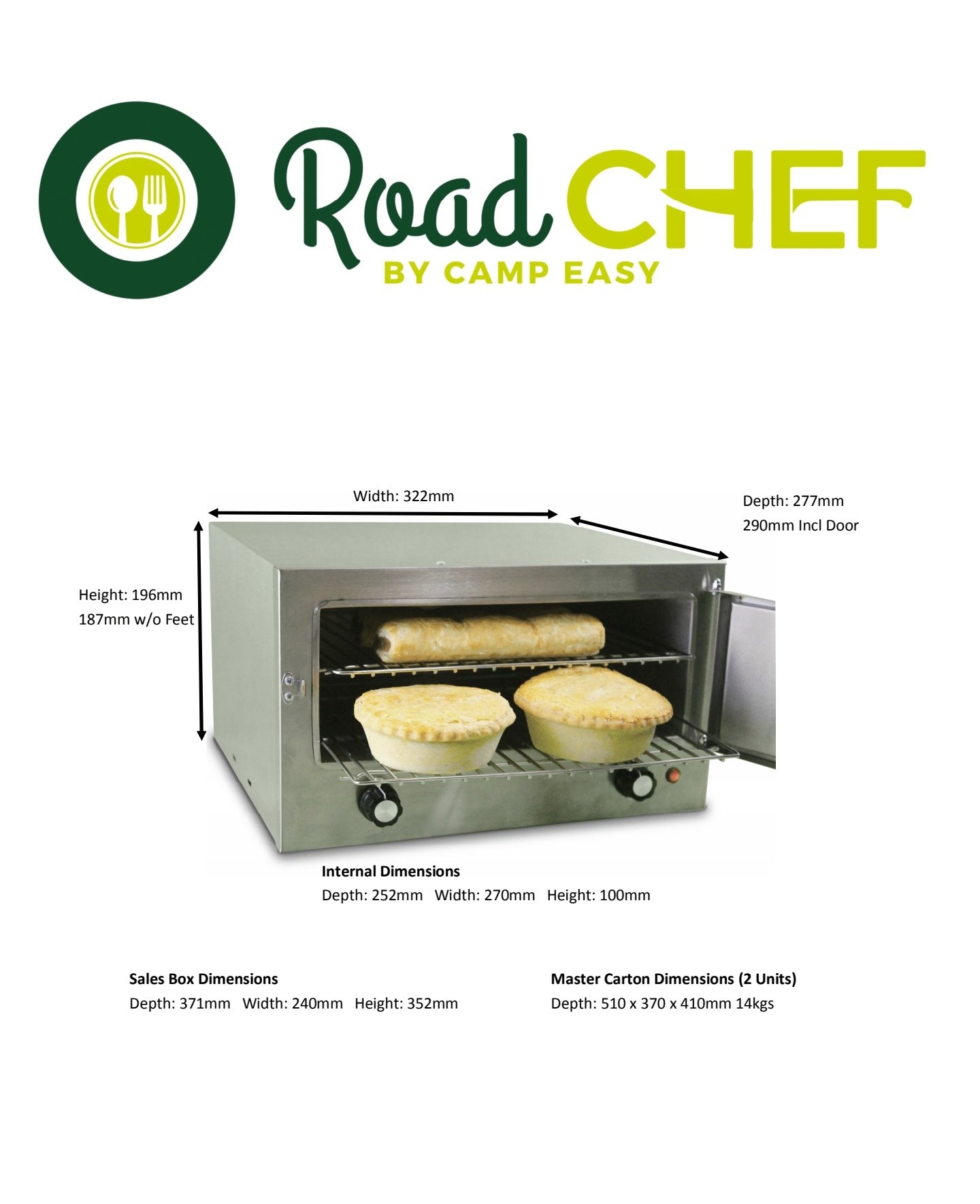 Road Chef Electric Oven 12V DC