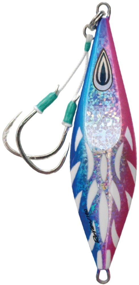 Ocean's Legacy Roven Slow Pitch Jig 40g Rigged Blue Pink Silver