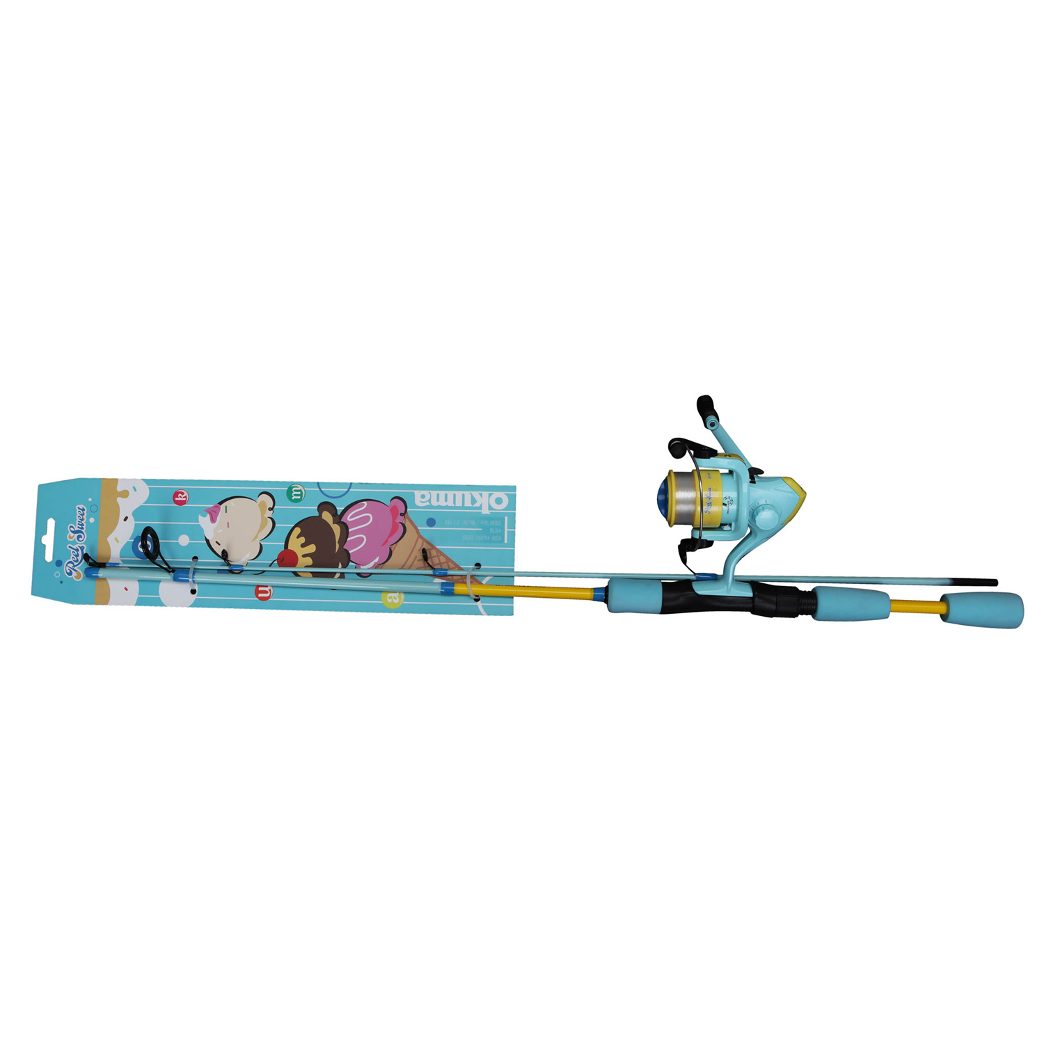 Okuma Reel Sweet 2000 Spinning Combo 4ft 6in 2pc with Line Blue