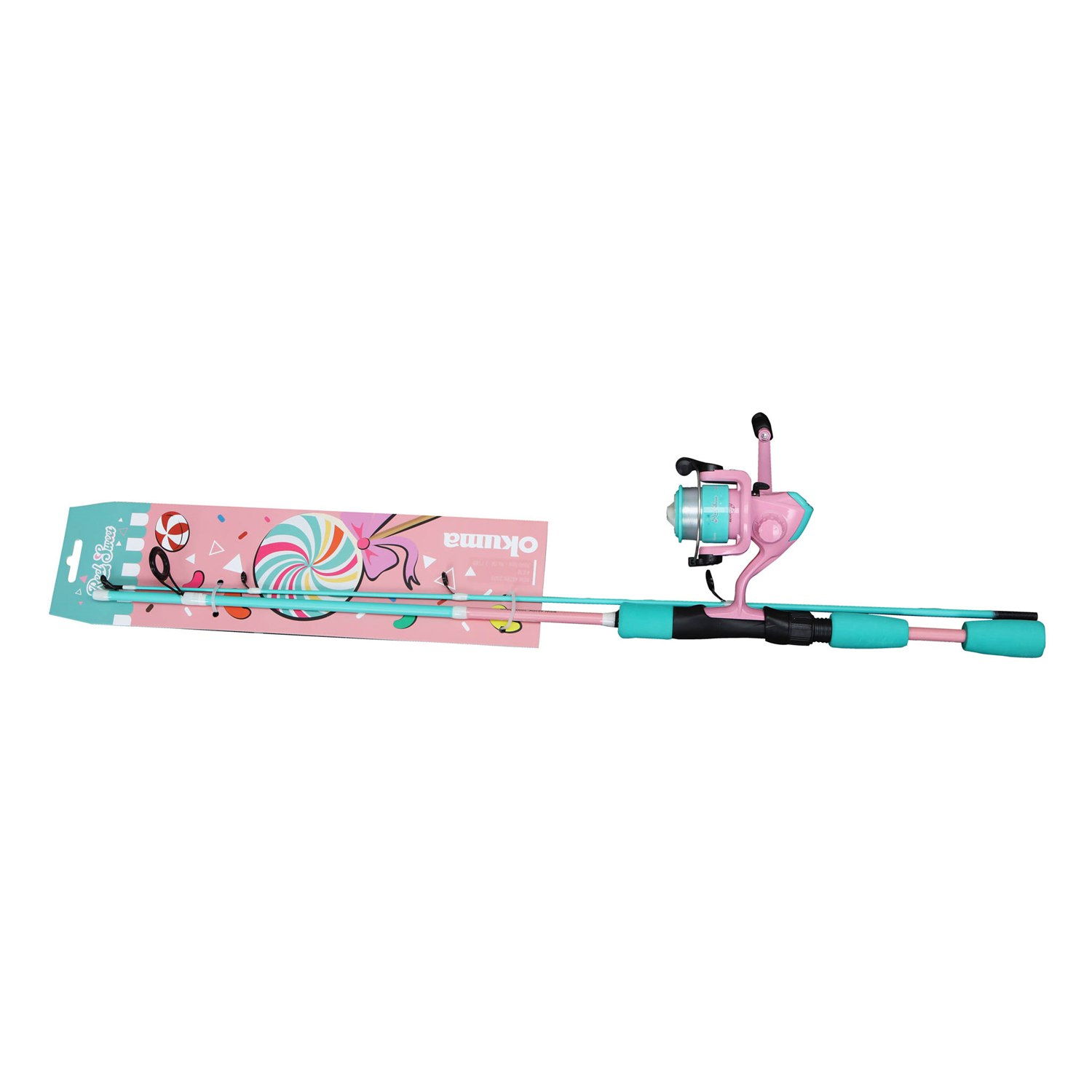 Okuma Reel Sweet 2000 Spinning Combo 4ft 6in 2pc with Line Pink