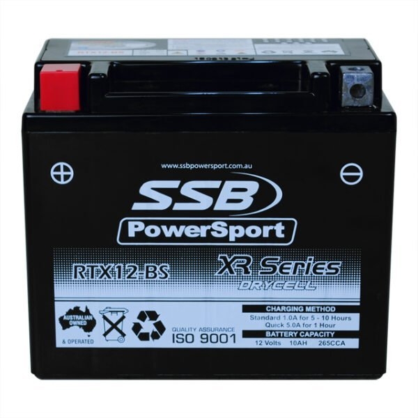 SSB RTX12-BS XR Series PowerSport Motorcycle/Jetski Battery 12V 10Ah
