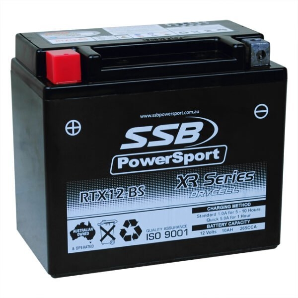 SSB RTX12-BS XR Series PowerSport Motorcycle/Jetski Battery 12V 10Ah