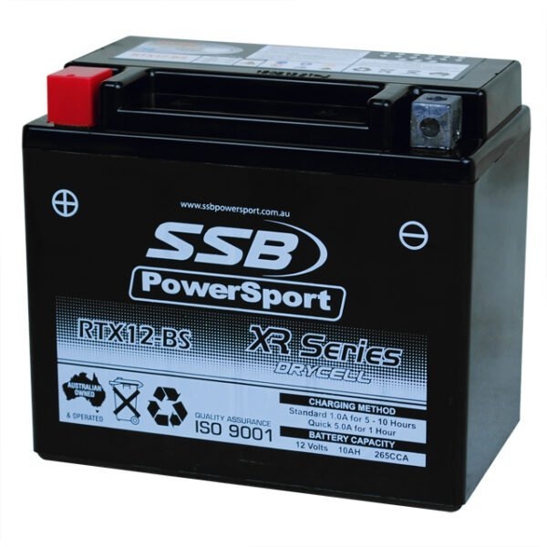 SSB RTX12-BS XR Series PowerSport Motorcycle/Jetski Battery 12V 10Ah