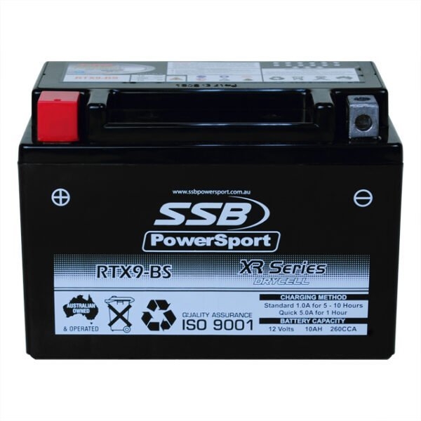 SSB RTX9-BS XR Series PowerSport Motorcycle/Jetski Battery 12V 10Ah