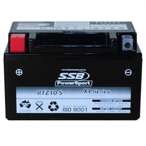 SSB PowerSport XR Series RTZ10-S High-Performance AGM Battery 12.8V 8.6Ah 210CCA