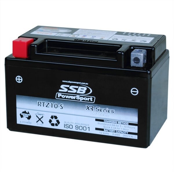 SSB PowerSport XR Series RTZ10-S High-Performance AGM Battery 12.8V 8.6Ah 210CCA