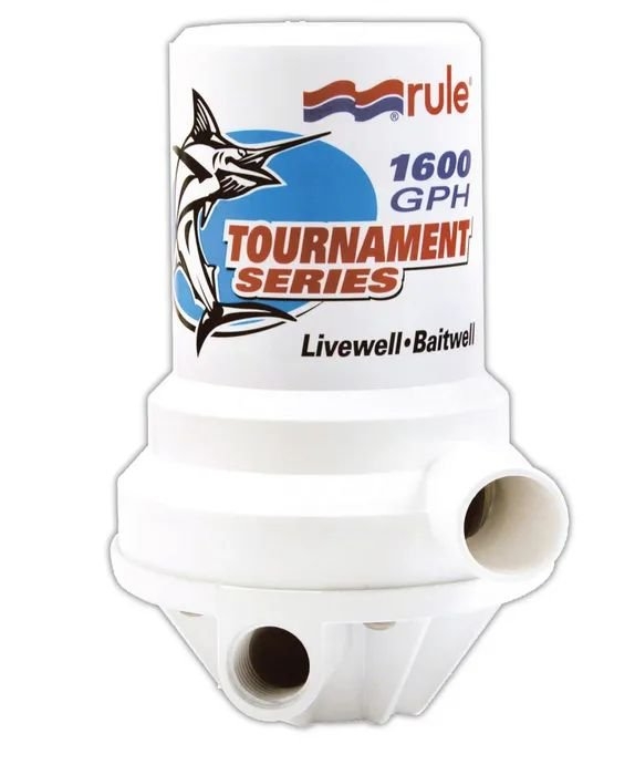 Rule Tournament Series Dual Port Livewell Pump 1600GPH 12VDC