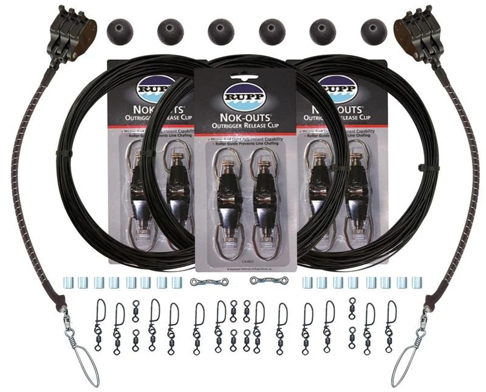 Rupp Triple Line Rigging Kit with Nok Outs and Black Mono 480ft Rupp Triple Line Rigging Kit with Nok Outs and Black Mono 480ft