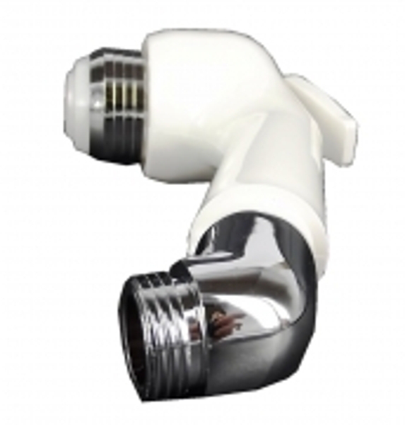 White Showerhead With Trigger - Large