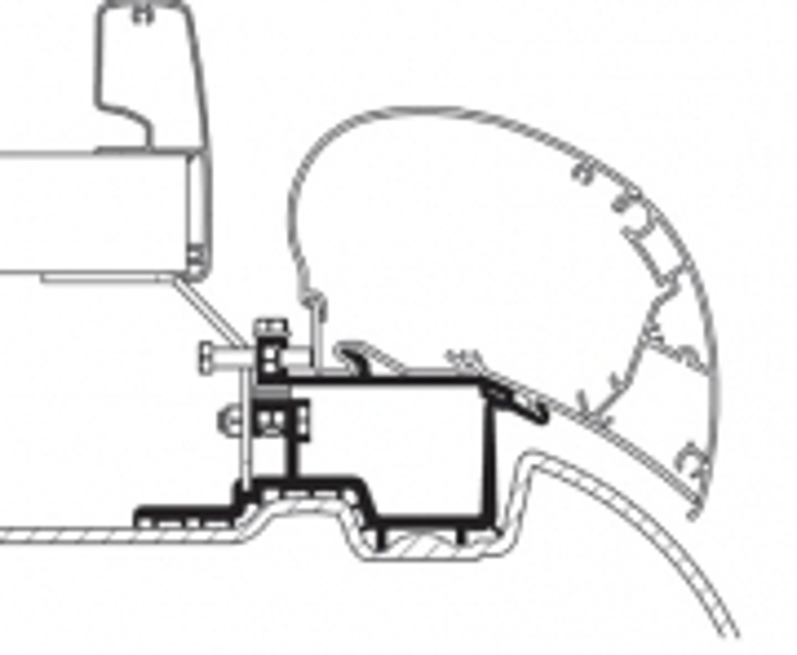 Thule Mounting Bracket for Omnistor Awning 6200/6300 - Fits Sprinter/ VW Vans