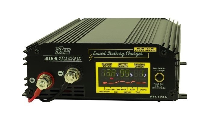 Powertrain Auto 8 Stage Battery Charger 40A 6/12/24v
