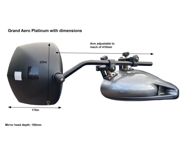 Milenco Grand Aero Platinum Towing Mirrors