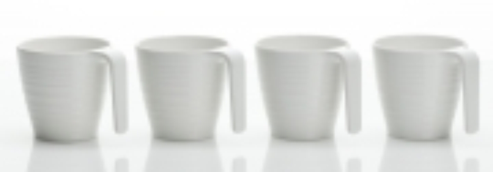 Stacking Mugs Soft White - 4 Piece Set