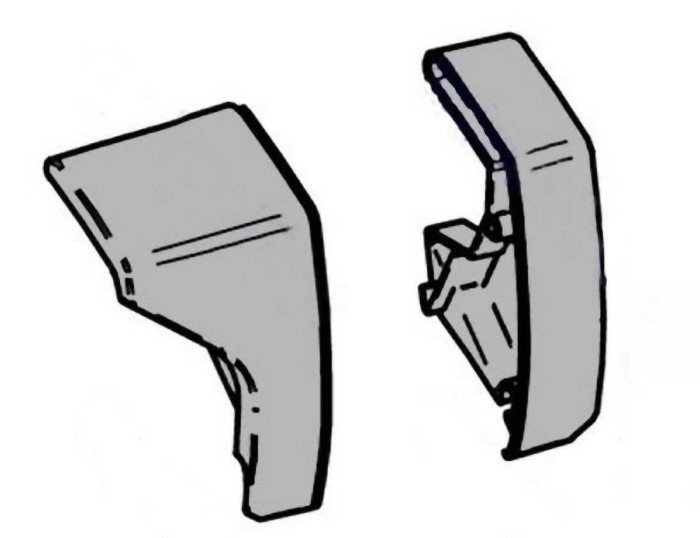 Thule 6200 Awning Lead Rail End Cap LH and RH Anodised