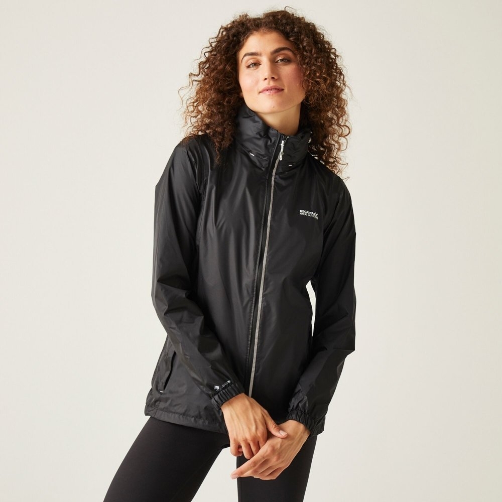 Regatta Corinne IV Womens Waterproof Packaway Jacket Black Size 10