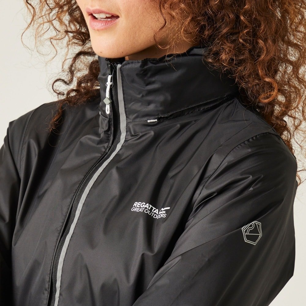 Regatta Corinne IV Womens Waterproof Packaway Jacket Black Size 10
