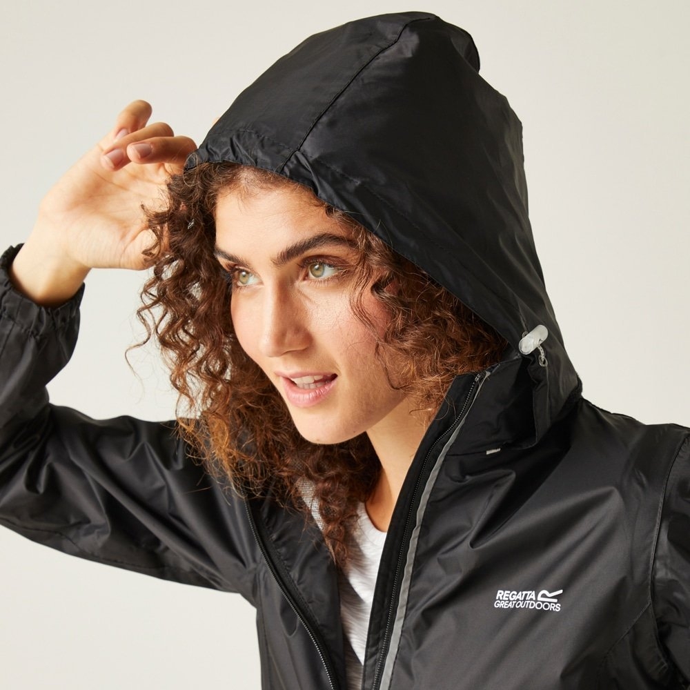 Regatta Corinne IV Womens Waterproof Packaway Jacket Black Size 10