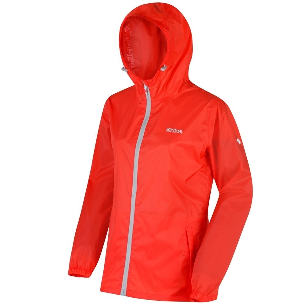 Regatta Pack It III Womens Waterproof Jacket Neon Peach Size 12