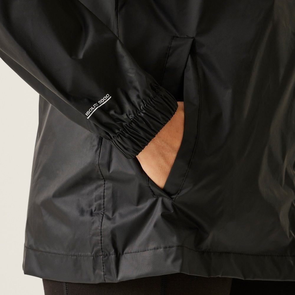 Regatta Pack It III Womens Waterproof Jacket Black Size 12
