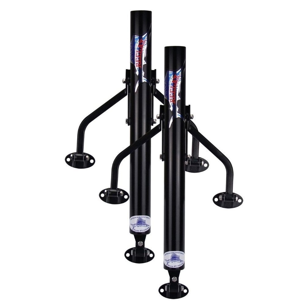 Reelax Reef 550 Stainless Steel Outrigger Bases 2pc Black